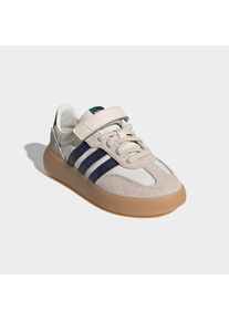 Sneaker adidas Sportswear "BARREDA DECODE KIDS", Damen, Gr. 35, sanftes wei&szlig;, collegiate navy, collegiate gr&uuml;n, Leder, Textil, Schuhe Sneaker, mit Klettverschluss, f&uuml;r Kinder & Jugendliche