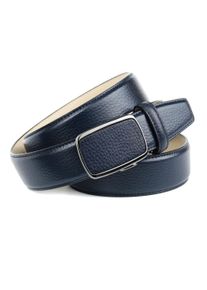 Lederg&uuml;rtel Anthoni Crown, Herren, Gr. 85, blau, Leder, unifarben, G&uuml;rtel Lederg&uuml;rtel, Eleganter G&uuml;rtel in Hirschpr&auml;gung