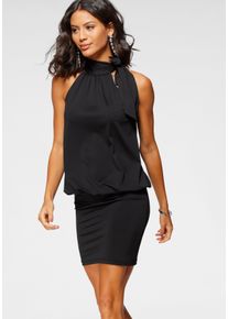 Abendkleid Laura Scott, Damen, Gr. 36, N-Gr, schwarz, Jersey, Obermaterial: 95% Polyester, 5% Elasthan, unifarben, sehr figurbetont kniefrei, Neckholder, Kleider Abendkleid, kniefreie L&auml;nge, raffiniertes Design, Cocktailkleid, Topseller