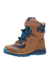 Winterstiefel Trollkids "KIDS HAFJELL WINTER BOOTS XT", M&auml;dchen, Gr. 33, braun (almond, mystic blau), Synthetik, Textil, Schuhe Winterstiefel, Snowboots, Winterstiefel, Winterschuhe, f&uuml;r Kinder, wasserdicht