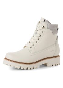 Winterboots Tamaris, Damen, Gr. 39, sanftes wei&szlig;, Leder, unifarben, Schuhe Winterboots, Schn&uuml;rboots, Outdoorschuh mit PrimaLoft-Ausstattung