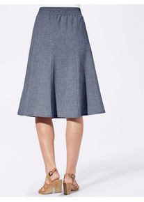 Godetrock Classic Basics, Damen, Gr. 40, blau (jeansblau), 100% Polyester, unifarben, knielang, R&ouml;cke Godetrock