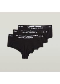 G-Star Raw Hipster G-STAR, Damen, Gr. XS (34), 3 Stk., schwarz (schwarz, schwarz), Jersey, Obermaterial: 95% Baumwolle, 5% Elasthan, Unterhosen Hipster