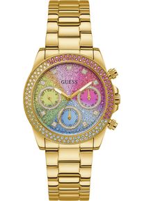 Multifunktionsuhr Guess "SOL", gold (goldfarben), Armbanduhren, Damen, Multifunktionsuhr, Armbanduhr, Quarzuhr, Damenuhr
