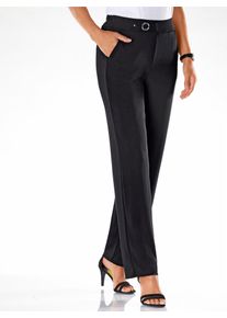 Jerseyhose Lady, Damen, Gr. 46, Normalgr&ouml;&szlig;en, schwarz, 95% Polyester, 5% Elasthan, unifarben, Hosen Jerseyhose