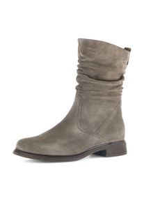 Stiefel Gabor "Genua", Damen, Gr. 37, taupe, Veloursleder, unifarben, Schuhe Stiefel, Blockabsatz, Kurzstiefel, mit Innenrei&szlig;verschluss