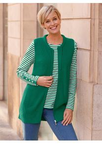 Strickweste Classic Basics, Damen, Gr. 46, gr&uuml;n, 100% Polyacryl, unifarben, Westen Strickweste