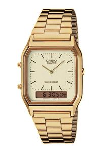 Chronograph CASIO VINTAGE, gold (goldfarben, creme), Armbanduhren, Damen, Chronograph, Quarzuhr, Armbanduhr, Damenuhr, Herrenuhr,Digitaluhr, Edelstahlarmband