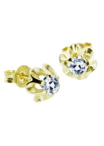 Paar Ohrstecker OSTSEE-SCHMUCK "- Pia 4 mm - Gold 333/000 - Aquamarin" Gr. 8, gold (gold 333, goldfarben, gelb), Ohrringe, Damen, Gelbgold 333, Paar Ohrstecker