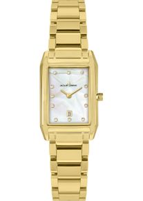 Quarzuhr Jacques Lemans "Torino", gold (goldfarben), Armbanduhren, Damen, Quarzuhr, Armbanduhr, Damenuhr, Edelstahlarmband, analog, Tag, Glaskristalle