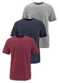 MAN'S WORLD T-Shirt MAN'S WORLD "neue Farben", Herren, Gr. 76/78 (6XL), rot, marine, grau, meliert, Single Jersey, Obermaterial: 100% Baumwolle. Obermaterial Melange: 90% Baumwolle, 10% Viskose, meliert, unifarben, Basic, normal, Rundhals, normaler Saum, Shirts T-Shirt, Kurzarm, unifarben, Rundhals, aus Baumwolle, Topseller