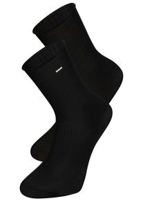 Feinsocken BOSS, Damen, Gr. 35-38, schwarz 001, Viskose, elastisch, Socken Feinsocken, fein gerippt, verst&auml;rkte Fersen- und Zehenpartie