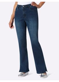 Bequeme Jeans Classic Basics, Damen, Gr. 46, Normalgr&ouml;&szlig;en, blau, stone, washed, 81% Baumwolle, 17% Polyester, 2% Elasthan, unifarben, lang, Jeans Bequeme Jeans