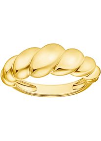 Fingerring Thomas Sabo "Organische Formen Ring gedreht" Gr. 56, gold (gelbgoldfarben), Fingerringe, Damen, 56, Silber 925 (recycelt), 3mm, Fingerring