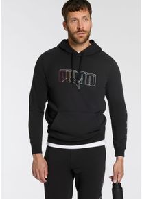 Kapuzensweatshirt Puma "ESS LOGO LAB EXECUTION HOODIE TR", Herren, Gr. S, schwarz (Puma schwarz), Sweatware, Obermaterial: 68% Baumwolle, 32% Polyester, bedruckt, regular fit normal, angesetztes B&uuml;ndchen, Sweatshirts Kapuzensweatshirt, sportlicher Stil, mit Print-Applikation, mit Kapuze, Regular Fit