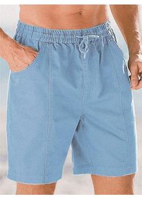 Bermudas CLASSIC, Herren, Gr. 66, Normalgr&ouml;&szlig;en, blau (blau, bleached), 100% Baumwolle, unifarben, kurz, Hosen Bermudas