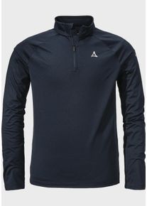 Sch&ouml;ffel Longsleeve SCH&Ouml;FFEL "Longsleeve Lenggries M", Herren, Gr. 48, blau (8820, blau), Oberstoff : 89% Polyester 11% Elasthan, V-Ausschnitt, Shirts Longsleeve