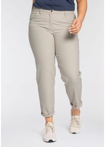 Chinohose KjBRAND "Betty Chino", Damen, Gr. 46 (23), K-Gr, beige, Web, Obermaterial: 60% Baumwolle, 37% Polyamid, 3% Elasthan, bequem kn&ouml;chellang, Hosen Chinohose, mit Komfortbund