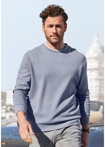 Sweatshirt John Devin, Herren, Gr. L (52/54), grau, Obermaterial: 83% Baumwolle, 16% Polyester, 1% Elasthan, unifarben, regular fit, Rundhals, angesetztes B&uuml;ndchen, Sweatshirts Sweatshirt, Pullover aus Struktur-Qualit&auml;t, Topseller