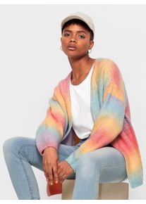 Cardigan Inspirationen, Damen, Gr. 44, mint, flieder, gemustert, 75% Polyacryl, 25% Polyester, gemustert, Strickjacken Cardigan