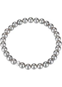 Perlenarmband Firetti "Schmuck Geschenk Edelstahl Armschmuck Armkette Rondell", silber (silberfarben, grau), Armb&auml;nder, Damen, 19cm, Nylon Perlen Silber 925 (Sterlingsilber), Nylon, Perlen, Silber 925 (Sterlingsilber), Perlenarmband, mit Muschelperle