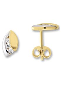 Paar Ohrstecker ONE ELEMENT "Zirkonia Ohrringe Ohrstecker aus 333 Gelbgold", gold, Ohrringe, Damen, Gelbgold 333, Paar Ohrstecker