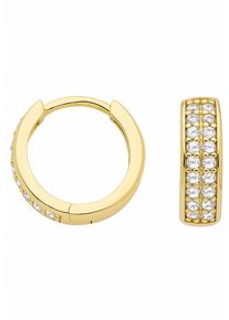 Adelia&acute;s Paar Creolen ADELIA&acute;S "333 Gold Ohrringe Creolen mit Zirkonia", gold, Ohrringe, Damen, Gelbgold 333, Paar Creolen