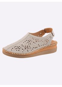 Slipper Gemini, Damen, Gr. 38, hellgrau, Glattleder, Schuhe Slipper