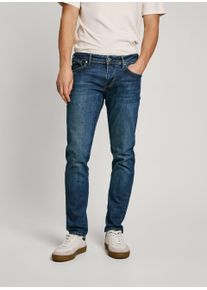 Slim-fit-Jeans Pepe Jeans "HATCH", Herren, Gr. 33, L&auml;nge 30, blau (schwarz used), Denim/Jeans, Obermaterial: 93% Baumwolle, 5% Elastomultiester, 2% Elasthan, Abriebeffekte, schmal lang, Jeans Slim-fit-Jeans