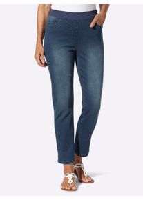 7/8-Jeans Inspirationen, Damen, Gr. 46, Normalgr&ouml;&szlig;en, blau, stone, washed, 78% Baumwolle, 20% Polyester, 2% Elasthan, unifarben, 7/8-L&auml;nge, Jeans 7/8-Jeans