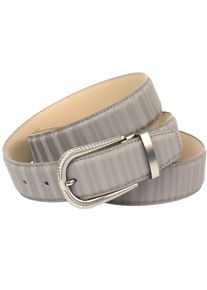 Lederg&uuml;rtel Anthoni Crown, Damen, Gr. 105, grau, Leder, unifarben, G&uuml;rtel Lederg&uuml;rtel, in schillernder 3D Optik