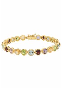 Armband Firetti "Schmuck Geschenk Silber 925 Armschmuck Armkette Edelsteine", gold (silber, 925, goldfarben, lila, rot, gr&uuml;n, gelb, hellblau, lila, rot, gr&uuml;n, gelb, hellblau), Armb&auml;nder, Damen, 18,5cm, Silber 925 (Sterlingsilber), Armband, mit Amethyst, Granaten, Peridot, Citrin und Blautopas (beh.)
