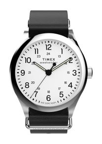 Quarzuhr Timex "WEEKENDER NEW ENGLAND", schwarz, Armbanduhren, Herren, Quarzuhr, Armbanduhr, Herrenuhr, Lederarmband, Leuchtzeiger, analog