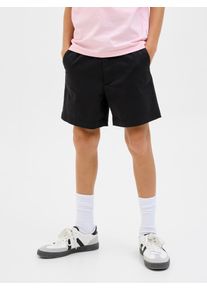 Jack & Jones Shorts JACK & JONES JUNIOR "JPSTJAIDEN JJCAMPAIGN HYBRID JOGGE JNR", Jungen, Gr. 146, N-Gr, schwarz, Web, Obermaterial: 98% Baumwolle, 2% Elasthan, unifarben, Hosen Shorts