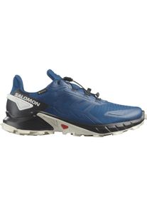 Laufschuh Salomon "SUPERCROSS 4 GORE-TEX", Damen, Gr. 49, poseidon, schwarz, lunar rock, Synthetik, Textil, Schuhe Laufschuh, wasserdicht