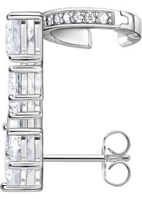 Single-Ohrstecker Thomas Sabo "mit wei&szlig;en Steinen", bunt (silberfarben, wei&szlig;, wei&szlig;), Ohrringe, Damen, Silber 925 (recycelt), Single-Ohrstecker, mit Zirkonia (synth.)