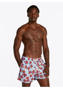 Badeshorts "MEDIUM DRAWSTRING PRINT", Herren, Gr. S (48), N-Gr, blau (bold floral sweet blau), Polyamid, Tommy Hilfiger Swimwear, gebl&uuml;mt, Badehosen Badeshorts, mit Muster