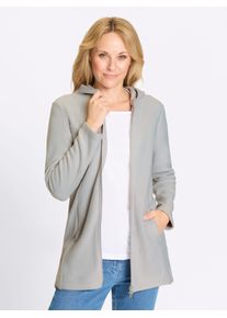 Fleecejacke Classic Basics, Damen, Gr. 50, hellgrau, 100% Polyester, unifarben, Jacken Fleecejacke