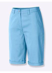 Jeansbermudas Casual Looks, Damen, Gr. 46, Normalgr&ouml;&szlig;en, blau (aqua), 98% Baumwolle, 2% Elasthan, unifarben, kurz, Jeans Jeansbermudas