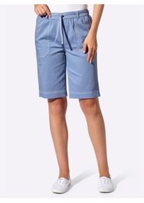 Jeansbermudas Classic Basics, Damen, Gr. 46, Normalgr&ouml;&szlig;en, taubenblau, 98% Baumwolle, 2% Elasthan, unifarben, kurz, Jeans Jeansbermudas