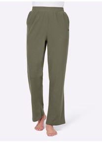 Dehnbund-Hose feel good, Damen, Gr. 44/46, Normalgr&ouml;&szlig;en, gr&uuml;n (khaki), 95% Baumwolle, 5% Elasthan, unifarben, Hosen Dehnbund-Hose