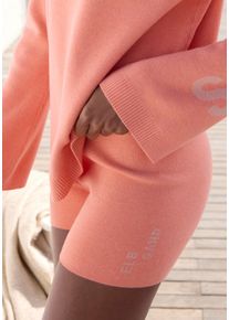 Shorts ELBSAND, Damen, Gr. 40/42, N-Gr, aprikose, Strick, Obermaterial: 50% Viskose, 28% Polyester, 22% Nylon, meliert, unifarben, bequem kurz, Hosen Shorts, aus hochwertigem Strick, Loungewear