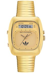 Chronograph adidas originals "RETRO WAVE THREE", gold (goldfarben), Armbanduhren, Damen, Chronograph, Armbanduhr, Herrenuhr, Damenuhr,Edelstahlarmband,Stoppfunktion,digital