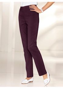 Stretch-Hose Classic Basics, Damen, Gr. 46, Normalgr&ouml;&szlig;en, rot (bordeaux), 64% Polyester, 34% Viskose, 2% Elasthan, unifarben, lang, Hosen Stretch-Hose