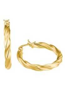 Paar Creolen Amor "2013796", gold (goldfarben), Ohrringe, Damen, Gelbgold 375, Paar Creolen