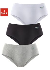 Formslip Petite Fleur, Damen, Gr. 40/42, schwarz-wei&szlig; (grau, meliert, wei&szlig;, schwarz), Obermaterial: 90% Baumwolle, 10% Elasthan (LYCRA). Miedereinsatz: 90% Polyamid, 10% Elasthan, unifarben, eng, Unterhosen Formslip, Bodyforming Slip aus elastischer Baumwolle, Topseller