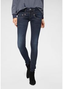 Slim-fit-Jeans Herrlicher "Pitch Slim Denim", Damen, Gr. 29, L&auml;nge 32, dull, Denim/Jeans, Obermaterial: 78% Baumwolle, 19% Polyester, 3% Elasthan, slim fit lang, Jeans Slim-fit-Jeans, aus Stretch-Denim, Topseller
