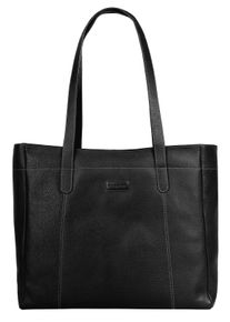 Reisetasche Bugatti "ELSA", Damen, Gr. B/H/T: 39cm x 37cm x 16cm onesize, schwarz, Leder, leicht gl&auml;nzend, unifarben, Taschen Reisetasche, echt Leder