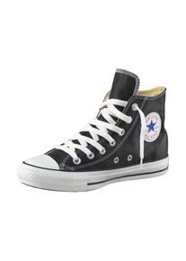 Sneaker Converse "Chuck Taylor All Star Basic Leather Hi", Herren, Gr. 43, schwarz, Leder, Schuhe Sneaker, Topseller