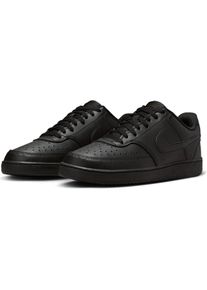 Sneaker Nike Sportswear "Court Vision Low Next Nature", Herren, Gr. 42, schwarz (schwarz, schwarz, schwarz), Synthetik, Schuhe Sneaker, inspiriert vom Design des Nike Air Force